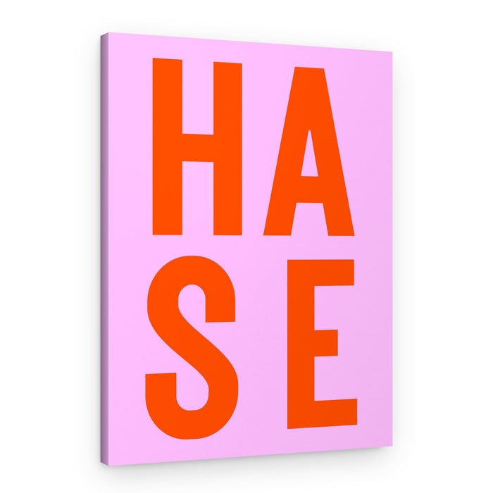 Orange Hase Typography – Canvas Print