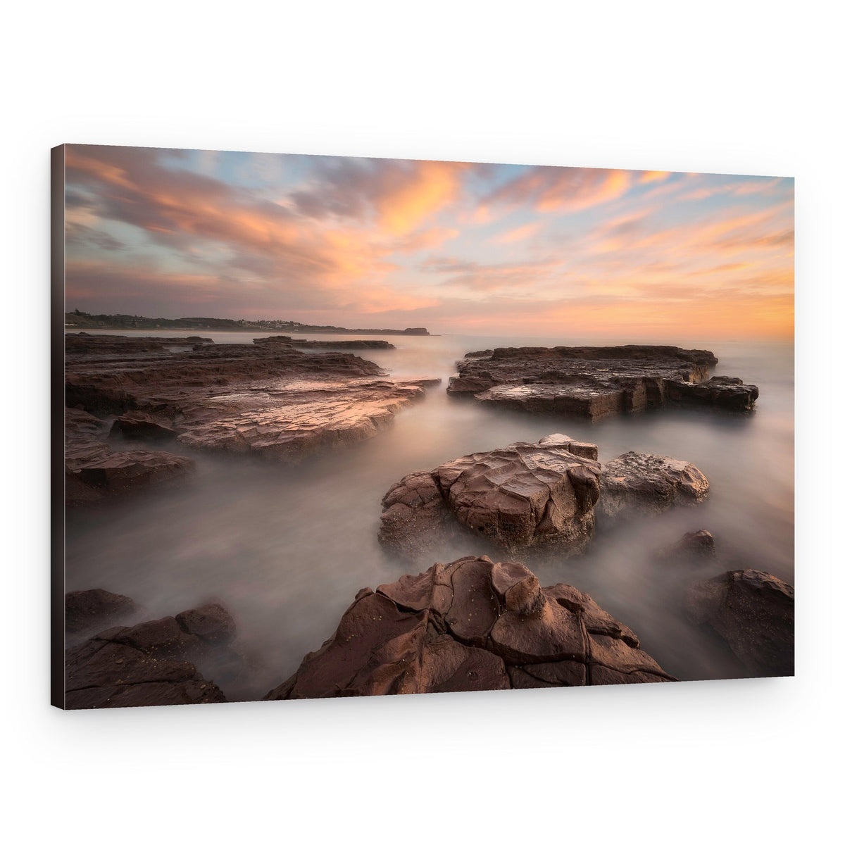 Serene Coastal Sunset – Canvas Print