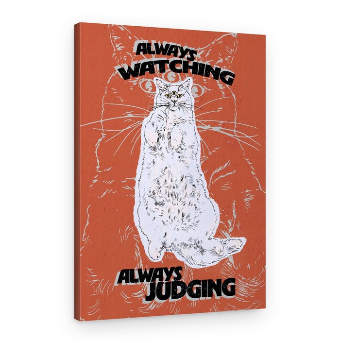 Three-Eyed Judging Cat – Canvas Print