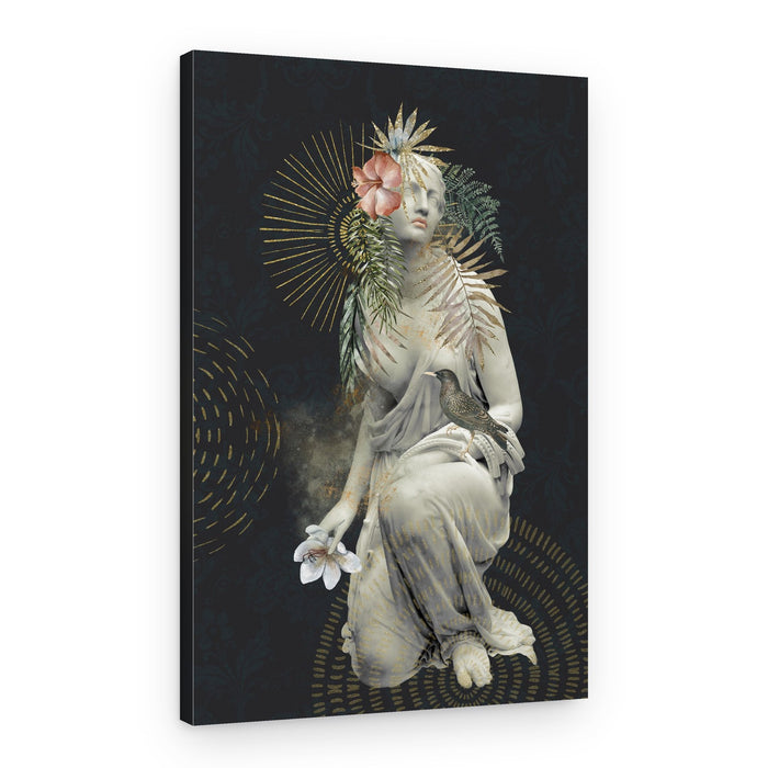 Golden Botanical Goddess – Canvas Print