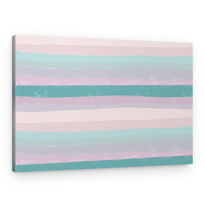 Horizontal Stripes In Soothing Tones – Canvas Print