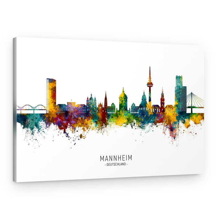 Colorful Mannheim Skyline – Canvas Print