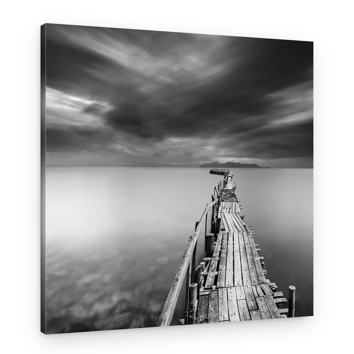 Weathered Pier Journey – Canvas Print