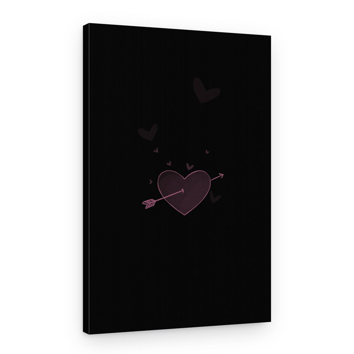 Cupid's Arrow Heart – Canvas Print