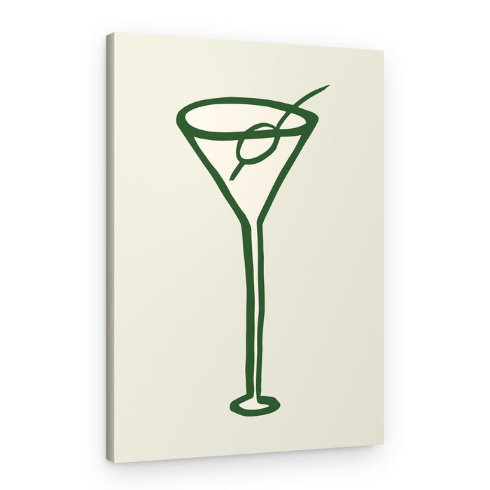 Classic Green Martini – Canvas Print