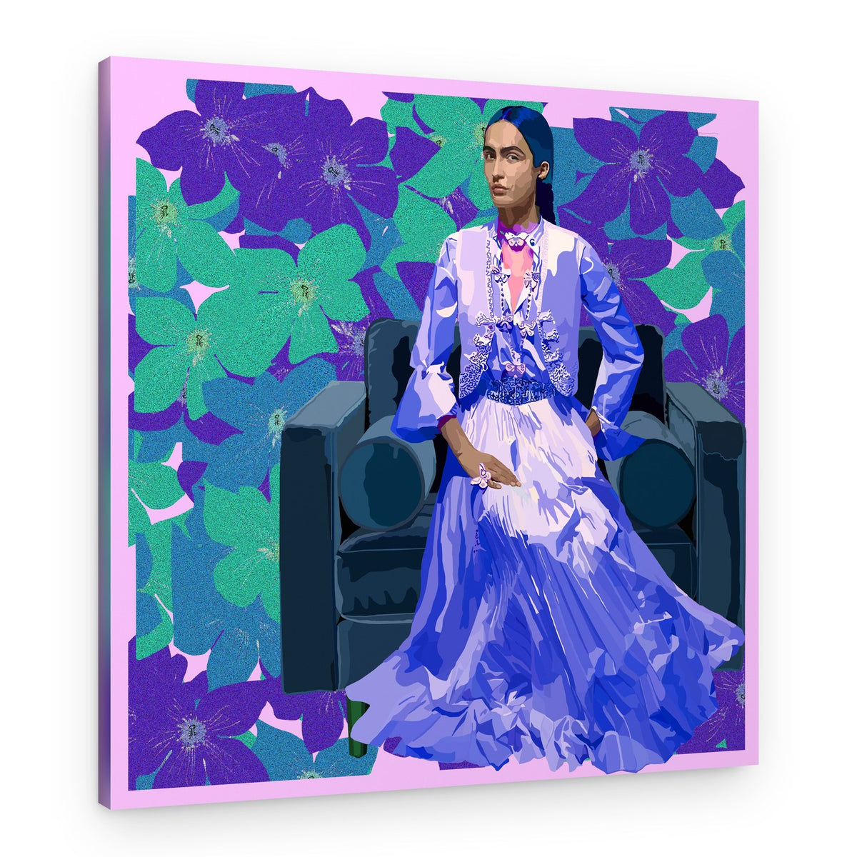 Vibrant Fashion Portrait – Canvas Print
