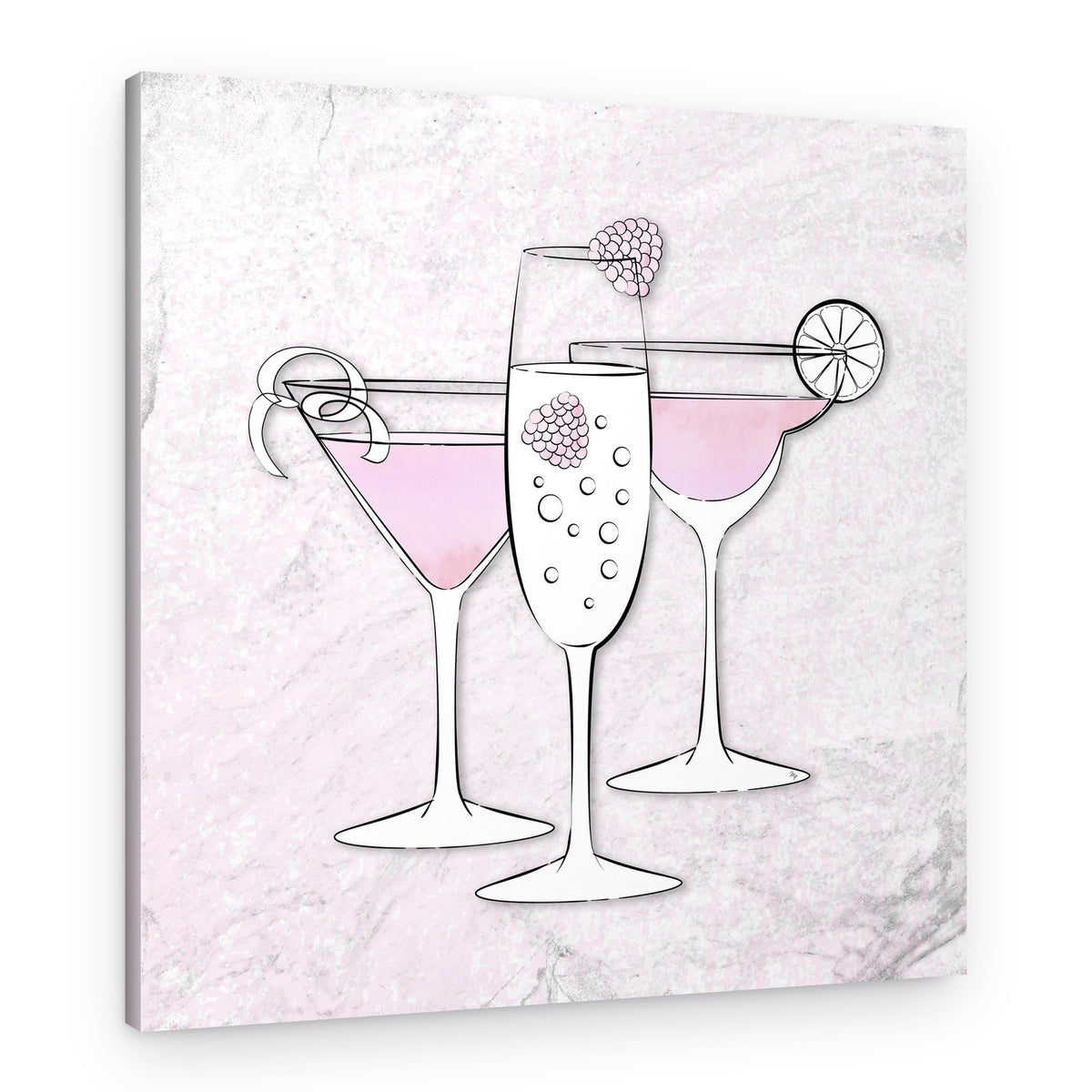 Elegant Pink Cocktails – Canvas Print