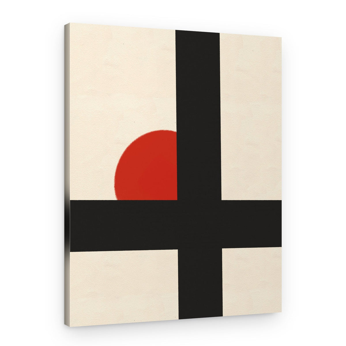 Geometric Red Sun – Canvas Print