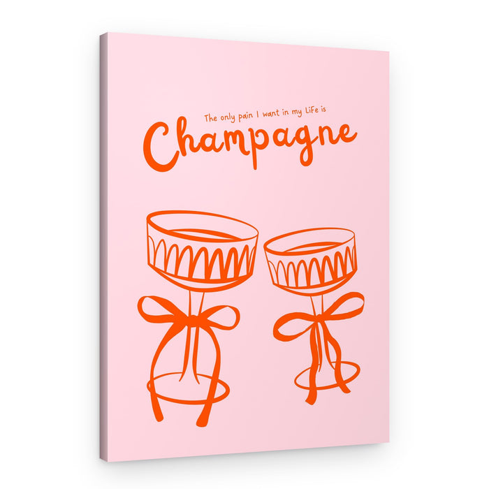 Pink Champagne Toast – Canvas Print