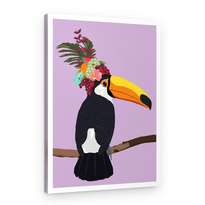 Tropical Toucan Crown – Canvas Print