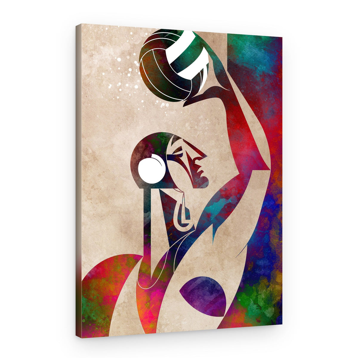 Vibrant Volleyball Spike – Canvas Print