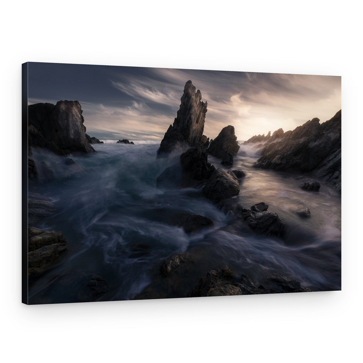 Dramatic Coastal Waters – Canvas Print