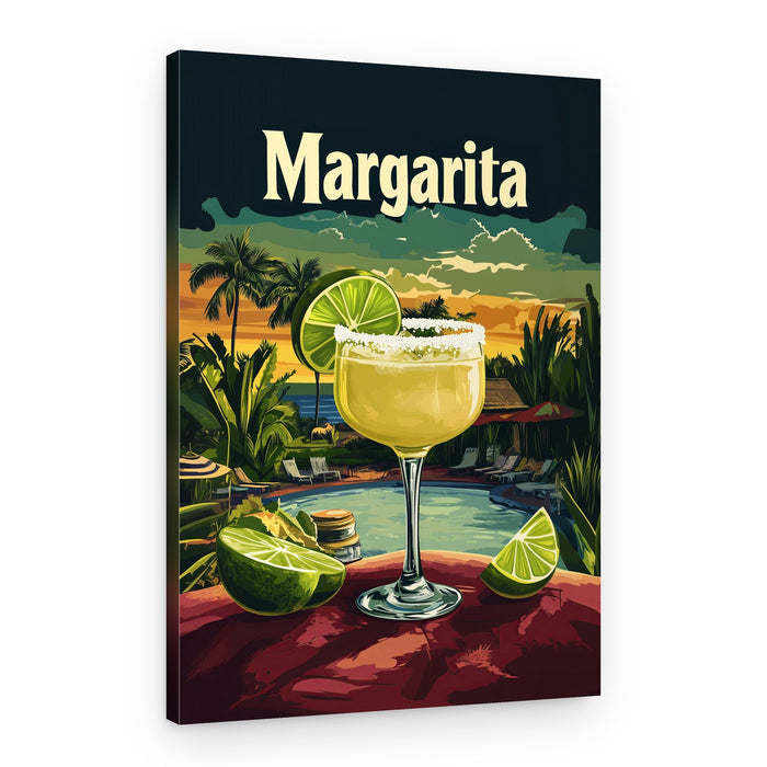 Margarita Poolside Sunset – Canvas Print
