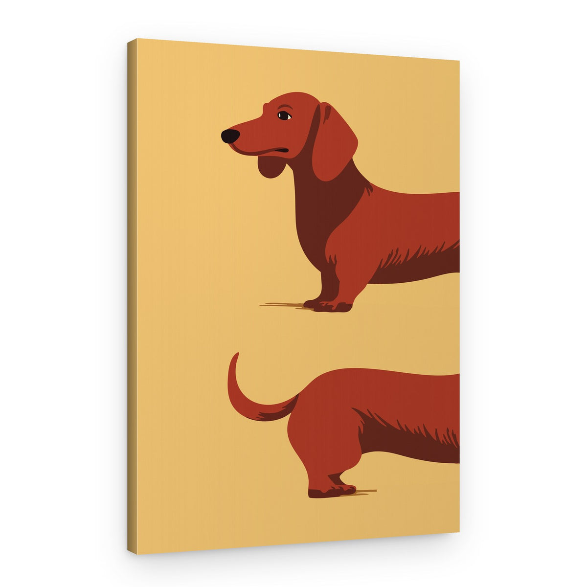 Minimalist Wiener Dog – Canvas Print