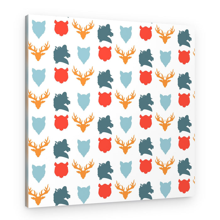 Forest Animal Pattern – Canvas Print