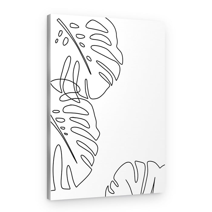 Monstera Line Art – Canvas Print
