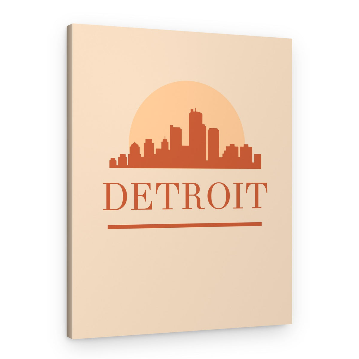 Detroit Sunset Skyline – Canvas Print