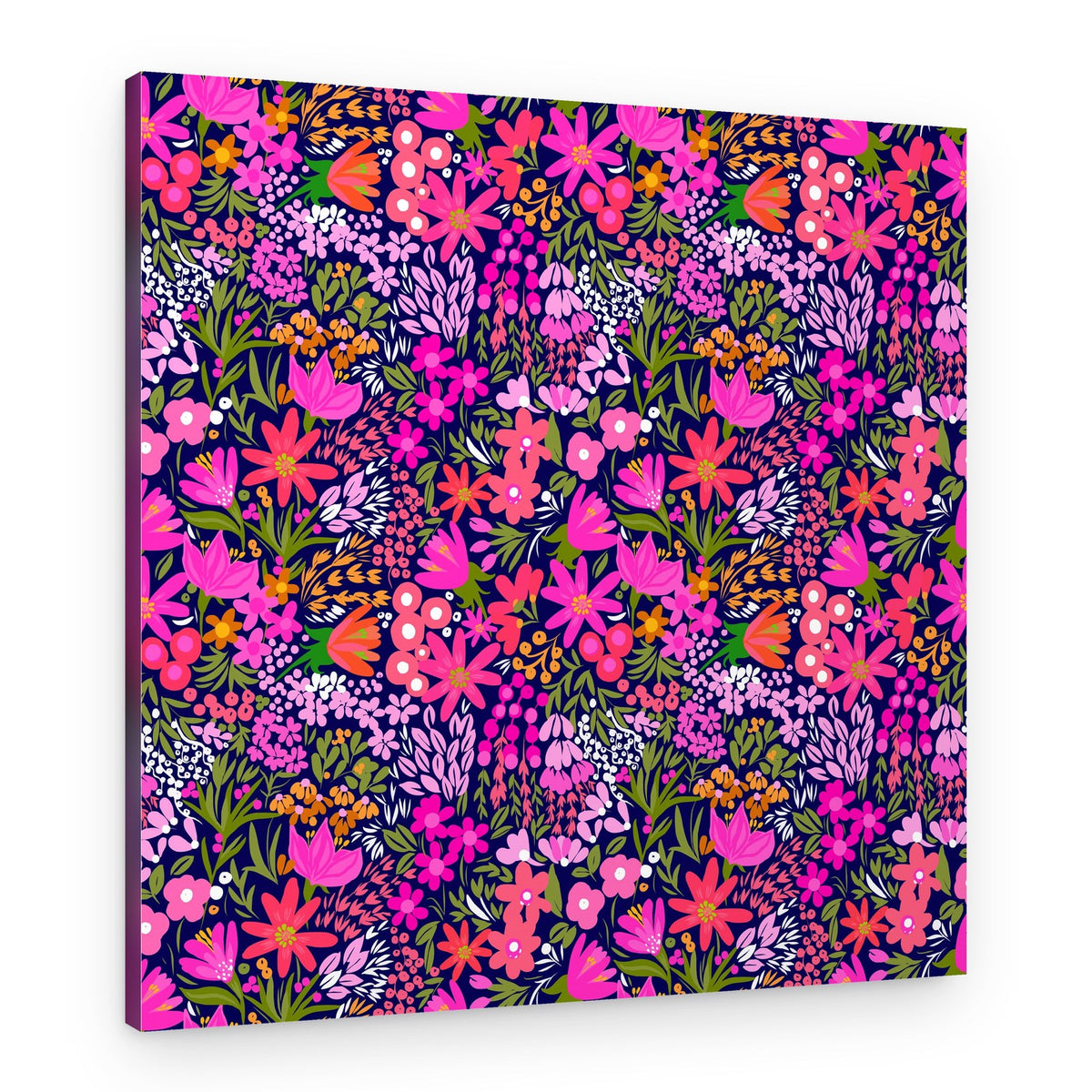 Vibrant Floral Pattern – Canvas Print