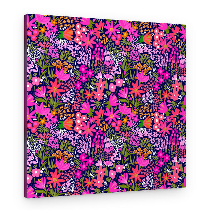 Vibrant Floral Pattern – Canvas Print