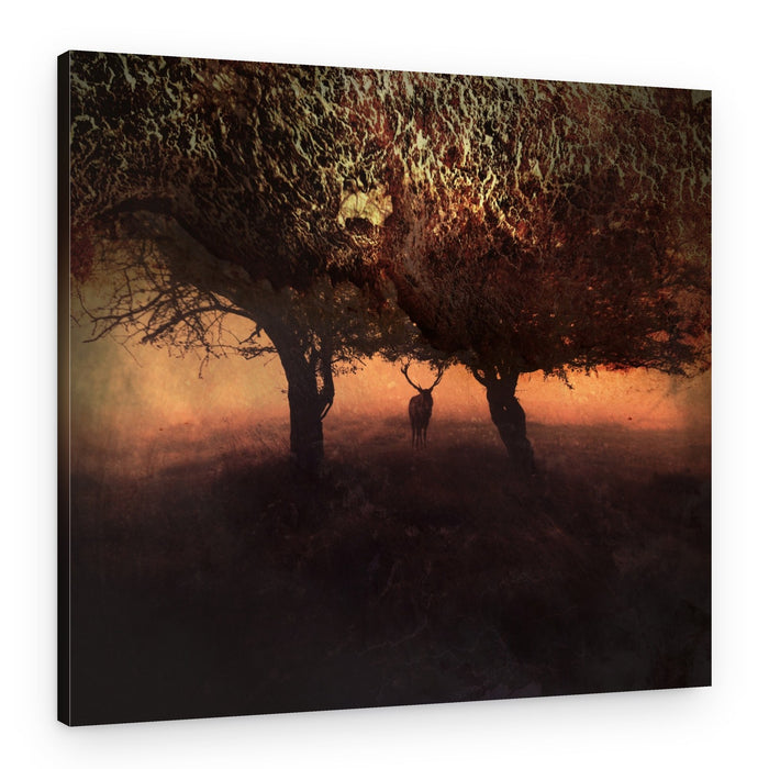 Ethereal Forest Stag – Canvas Print