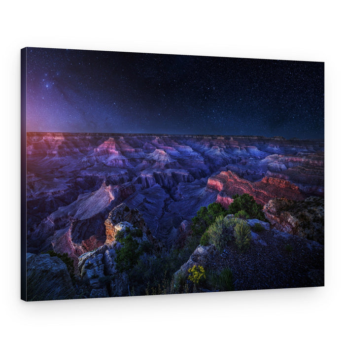 Starry Canyon Night – Canvas Print