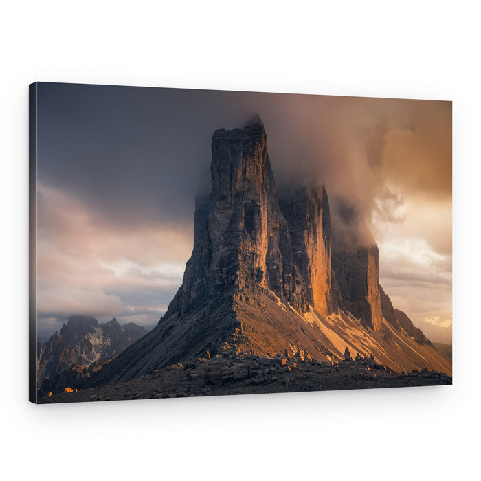 Golden Alpine Peaks – Canvas Print