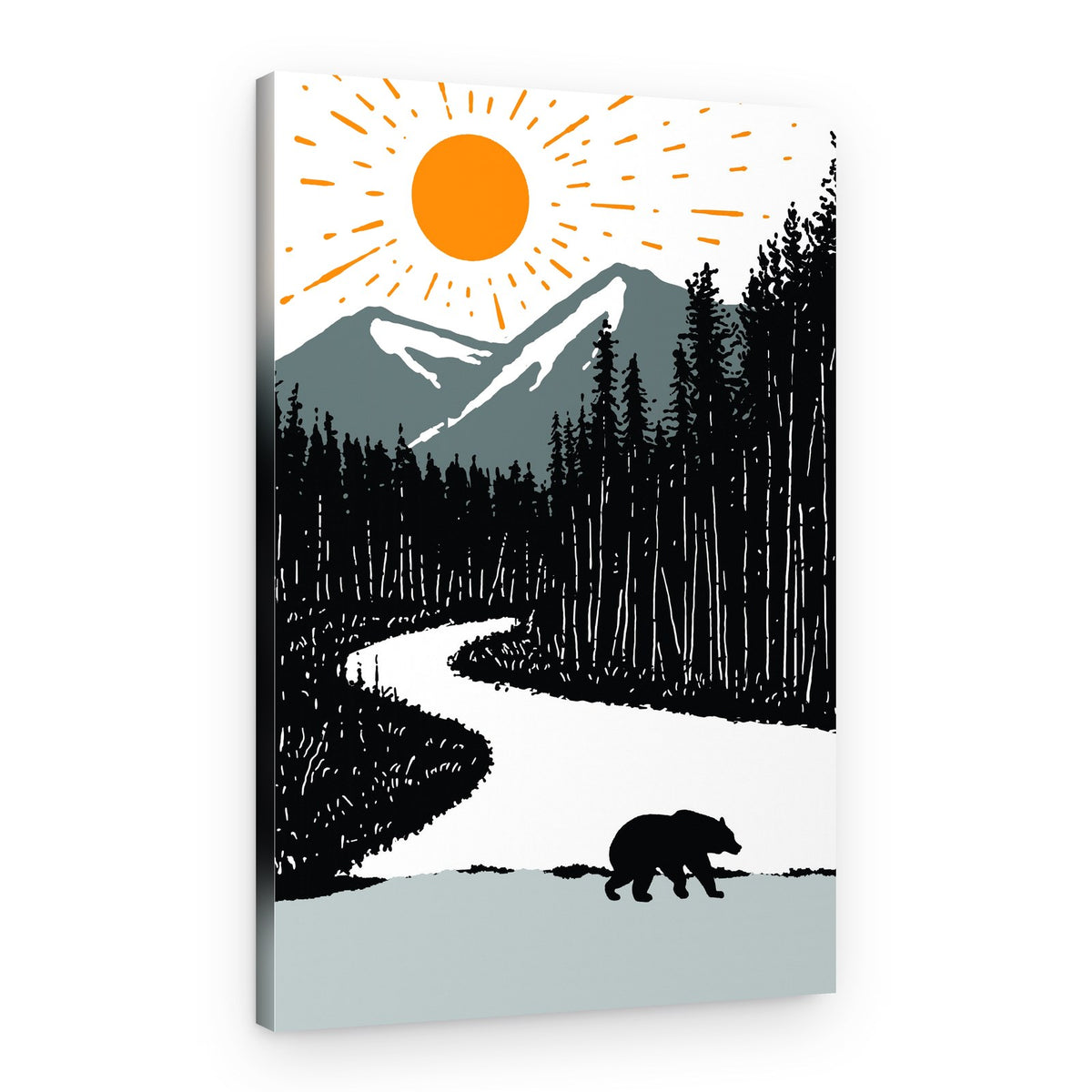Sunny Mountain Bear – Canvas Print