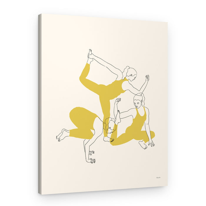 Golden Yoga Poses – Canvas Print