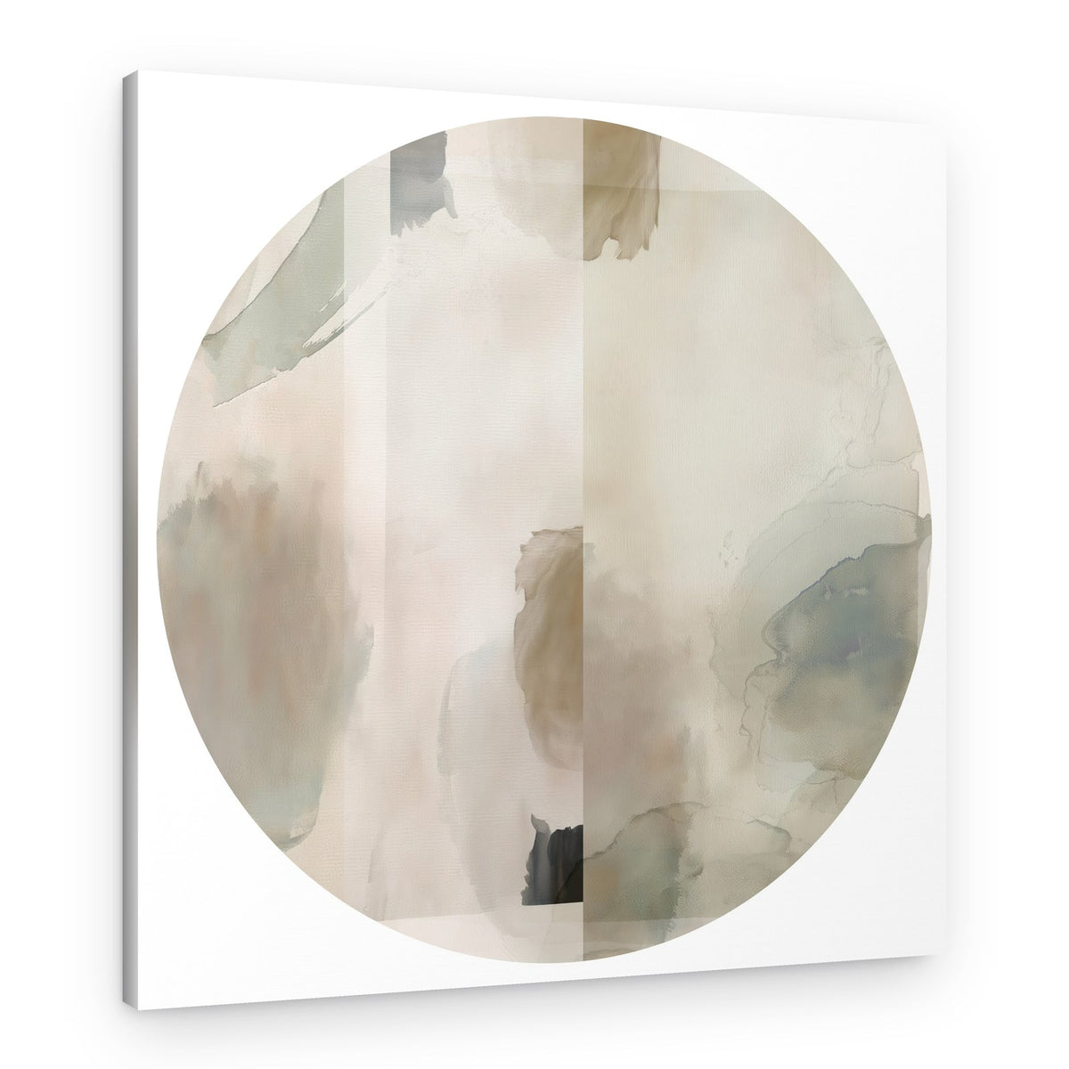 Neutral Fluid Abstract – Canvas Print
