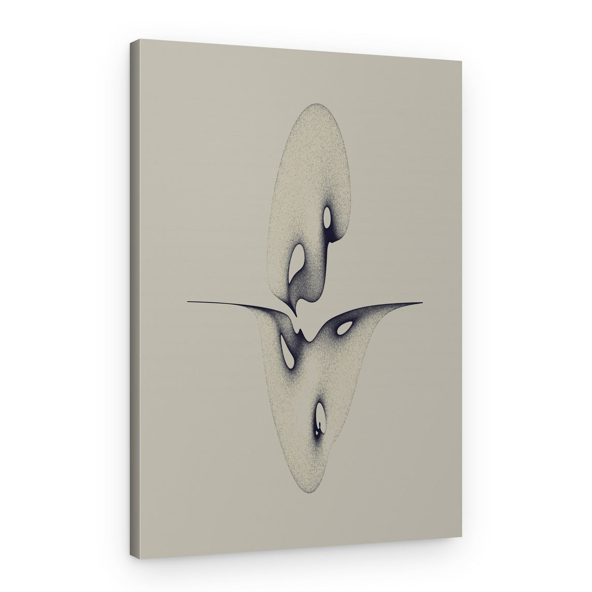 Stippled Fluid Form – Canvas Print