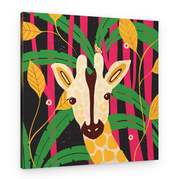Gentle Jungle Giraffe – Canvas Print