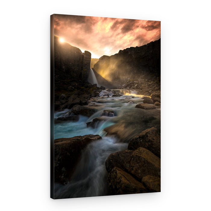 Golden Mist River – Canvas Print