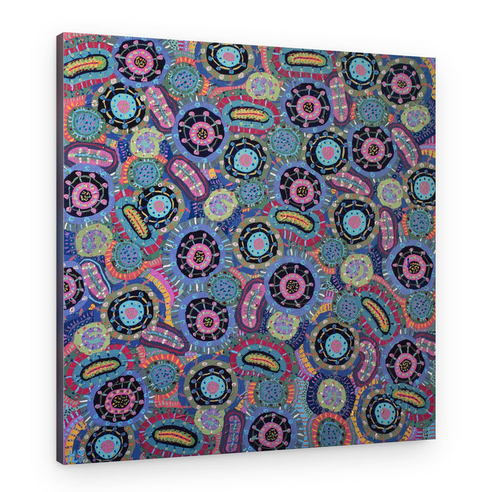 Vibrant Cell Pattern – Canvas Print