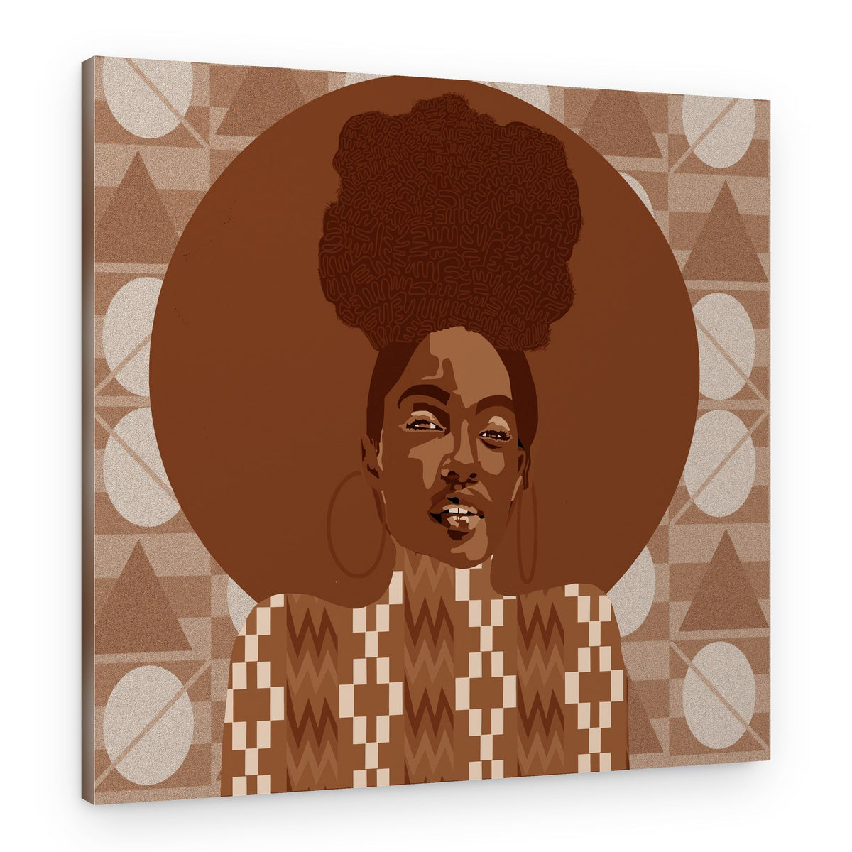 Confident Afro Woman – Canvas Print