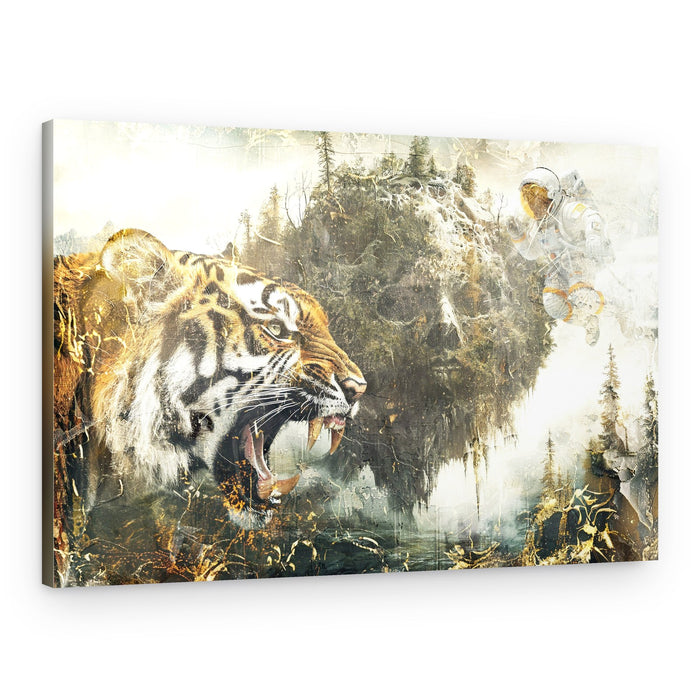 Wild Tiger Space Fantasy – Canvas Print