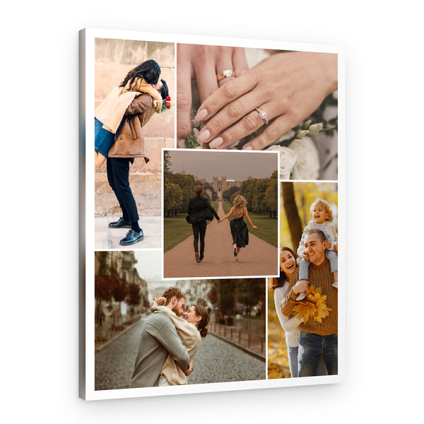 Central Focus Grid Collage Custom Canvas Print