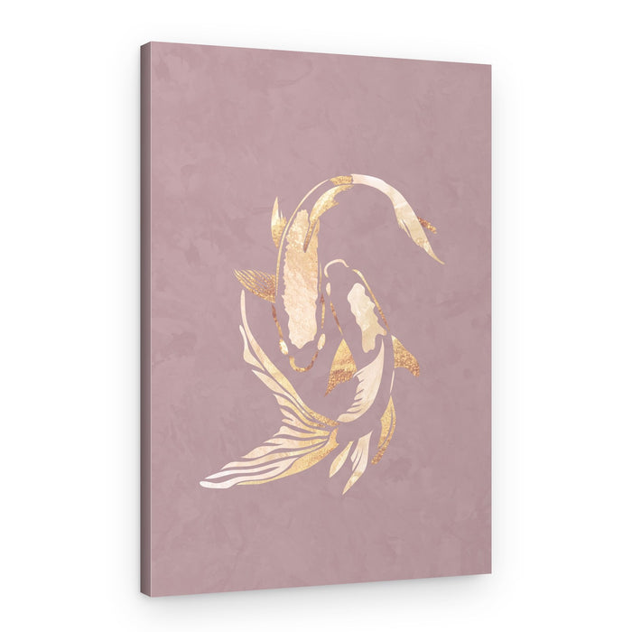 Golden Koi Pair – Canvas Print