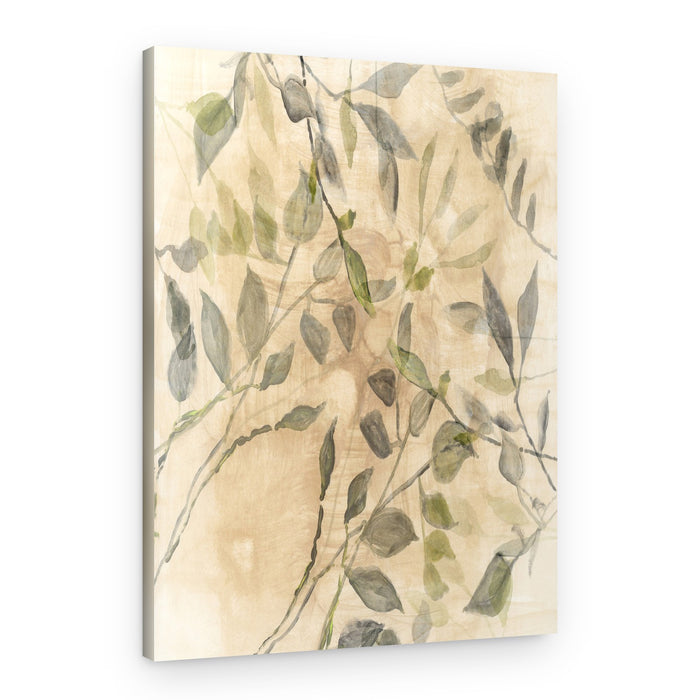 Soft Botanical Leaves – Canvas Print
