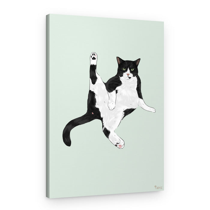 Funny Cat Pose – Canvas Print