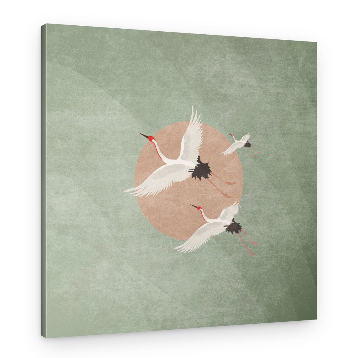 Cranes in Flight – Canvas Print