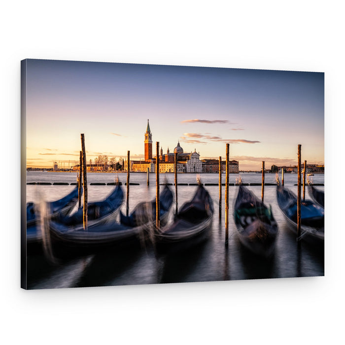 Venetian Gondolas Sunset – Canvas Print