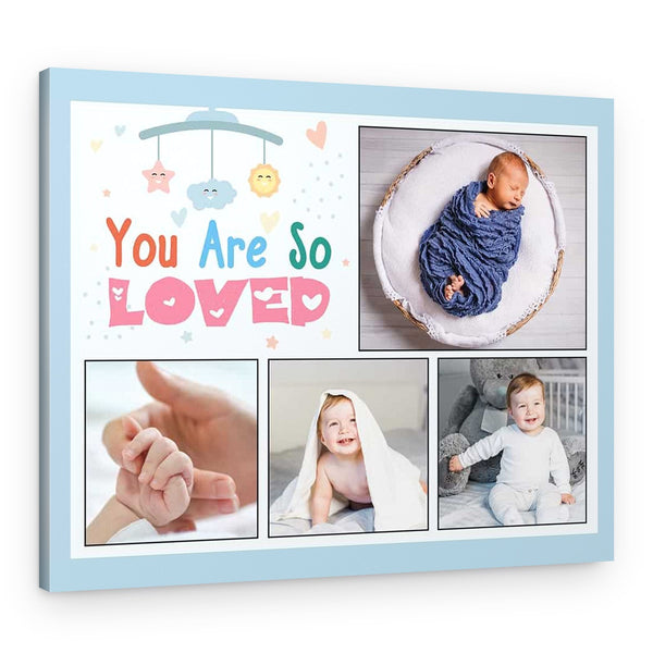 You Are So Loved Baby Custom Photo Canvas Print