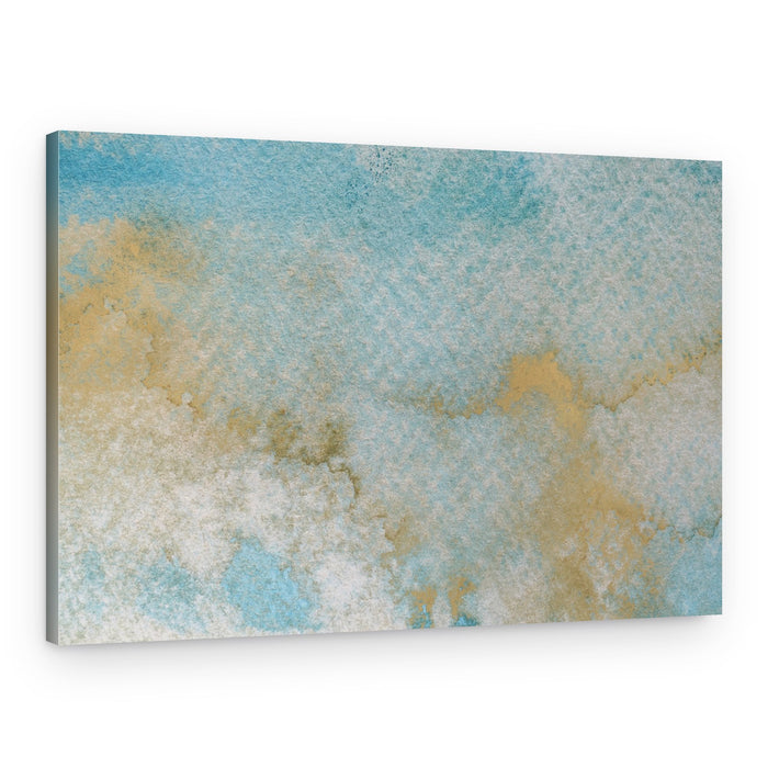Fluid Blue Gold – Canvas Print