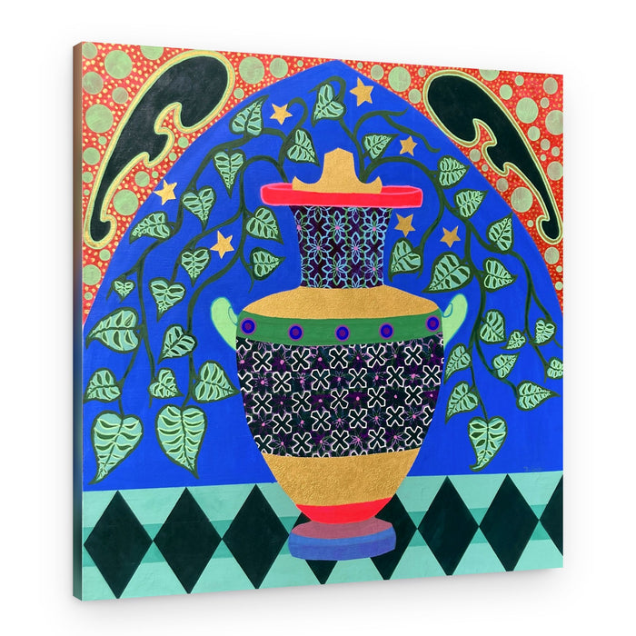 Colorful Patterned Urn – Canvas Print