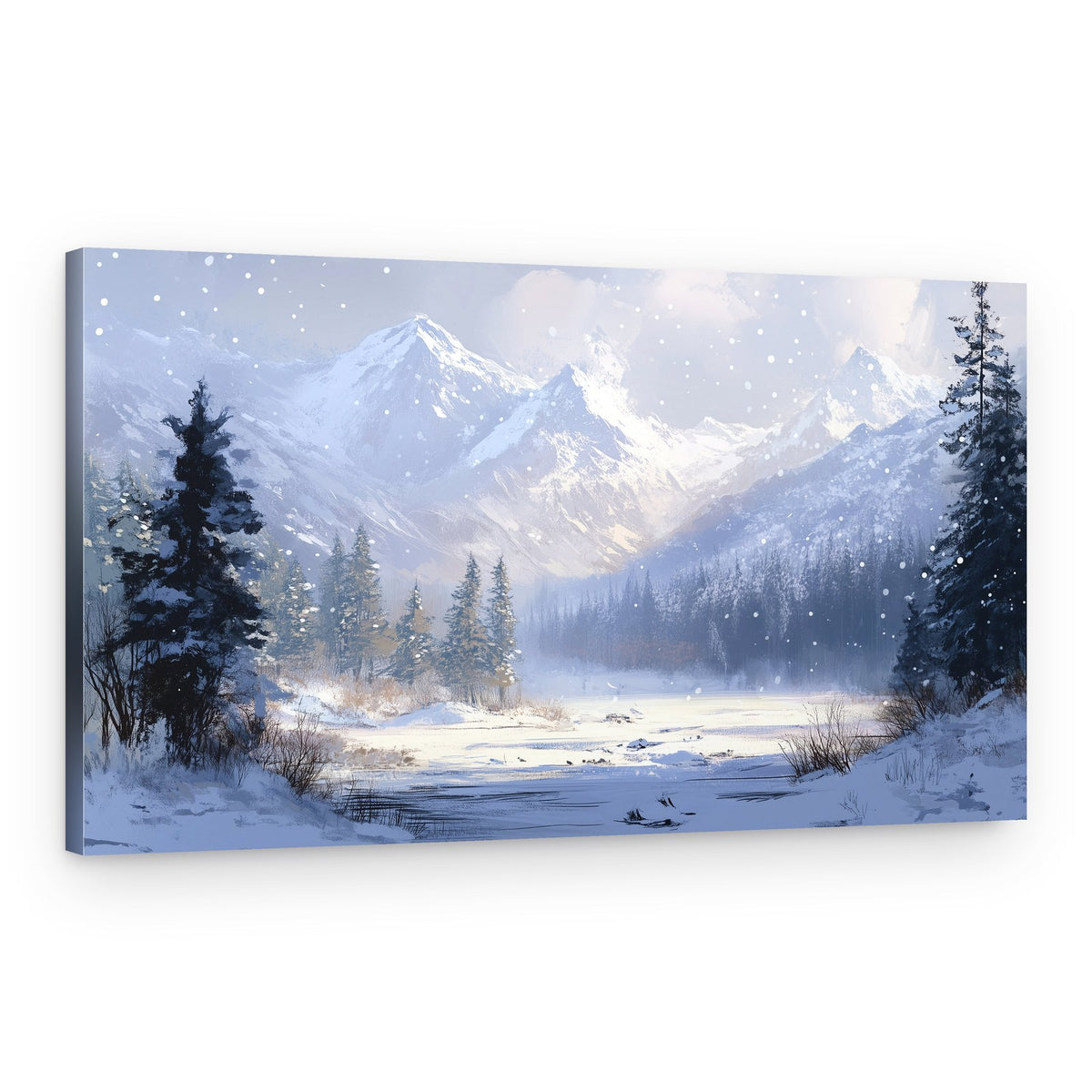 Peaceful Snowy Mountains – Canvas Print
