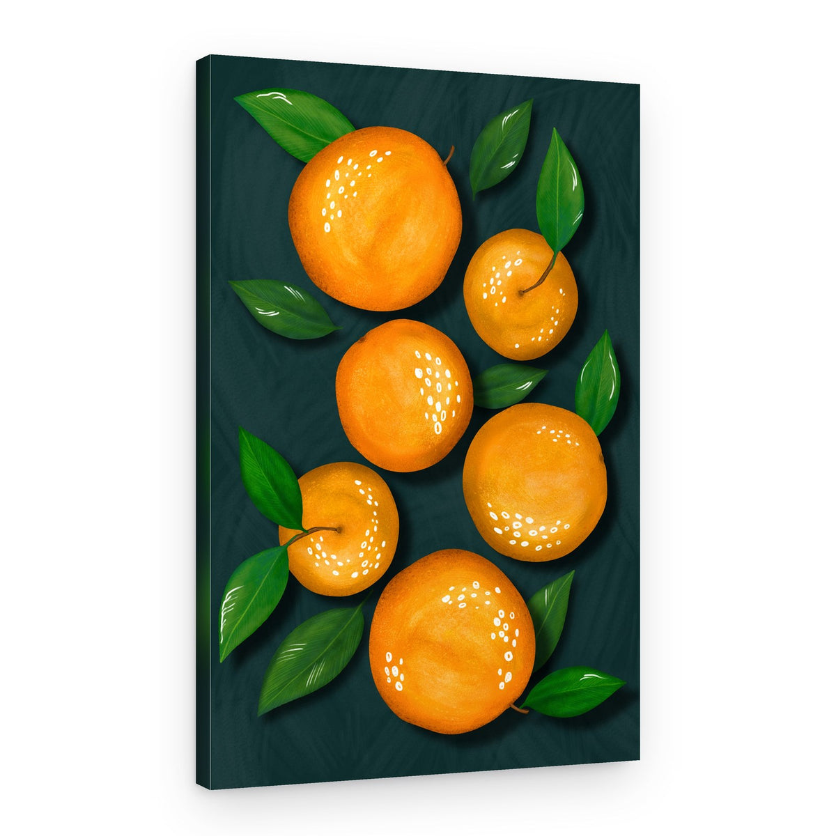 Bright Oranges And Leaves – Canvas Print