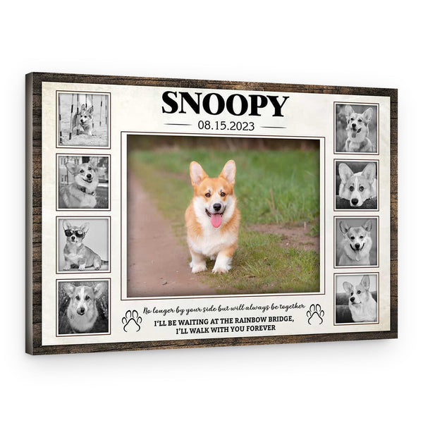 Cross The Rainbow Gift For Loss Of Pet Photo Collage Canvas Print