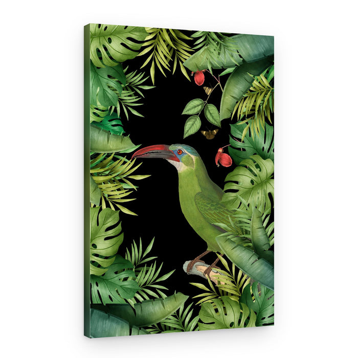 Green Toucan Jungle Canopy – Canvas Print
