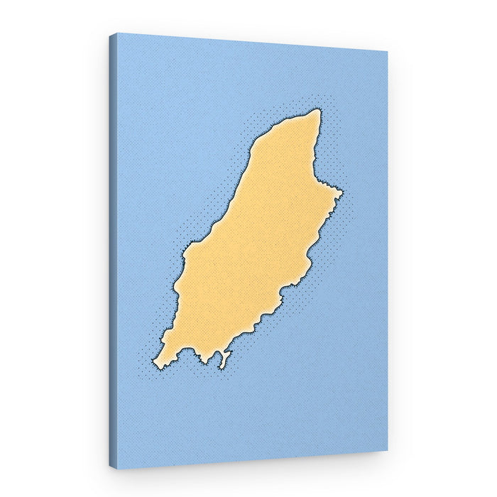 Isle Of Man Graphic Map – Canvas Print