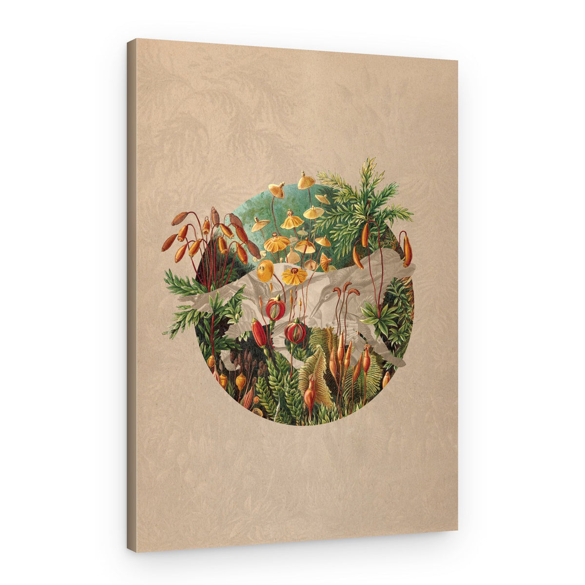 Vintage Botanical Globe – Canvas Print